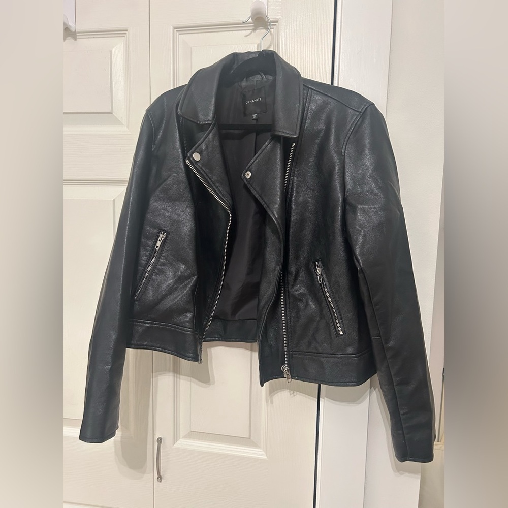 Dynamite Black (Faux) Leather Jacket